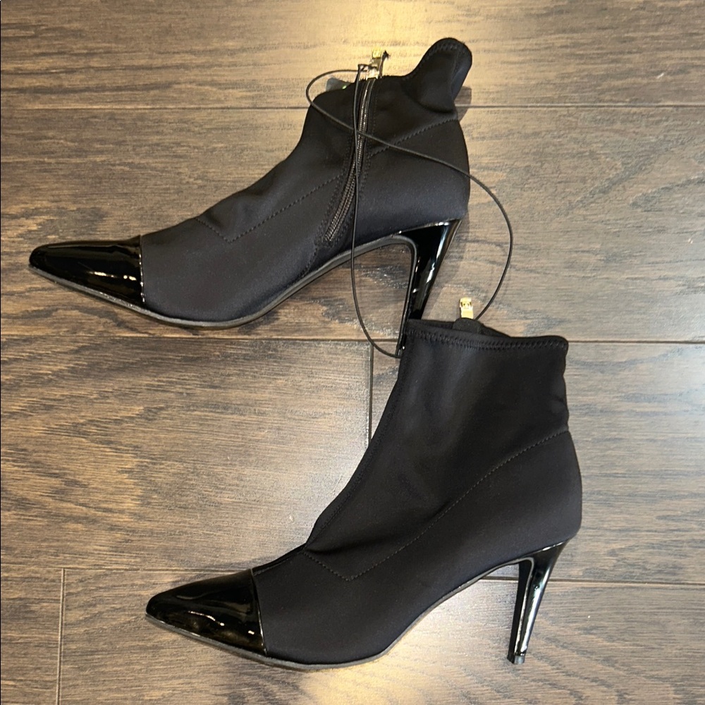Liz Claiborne Black Patent Heeled Boots